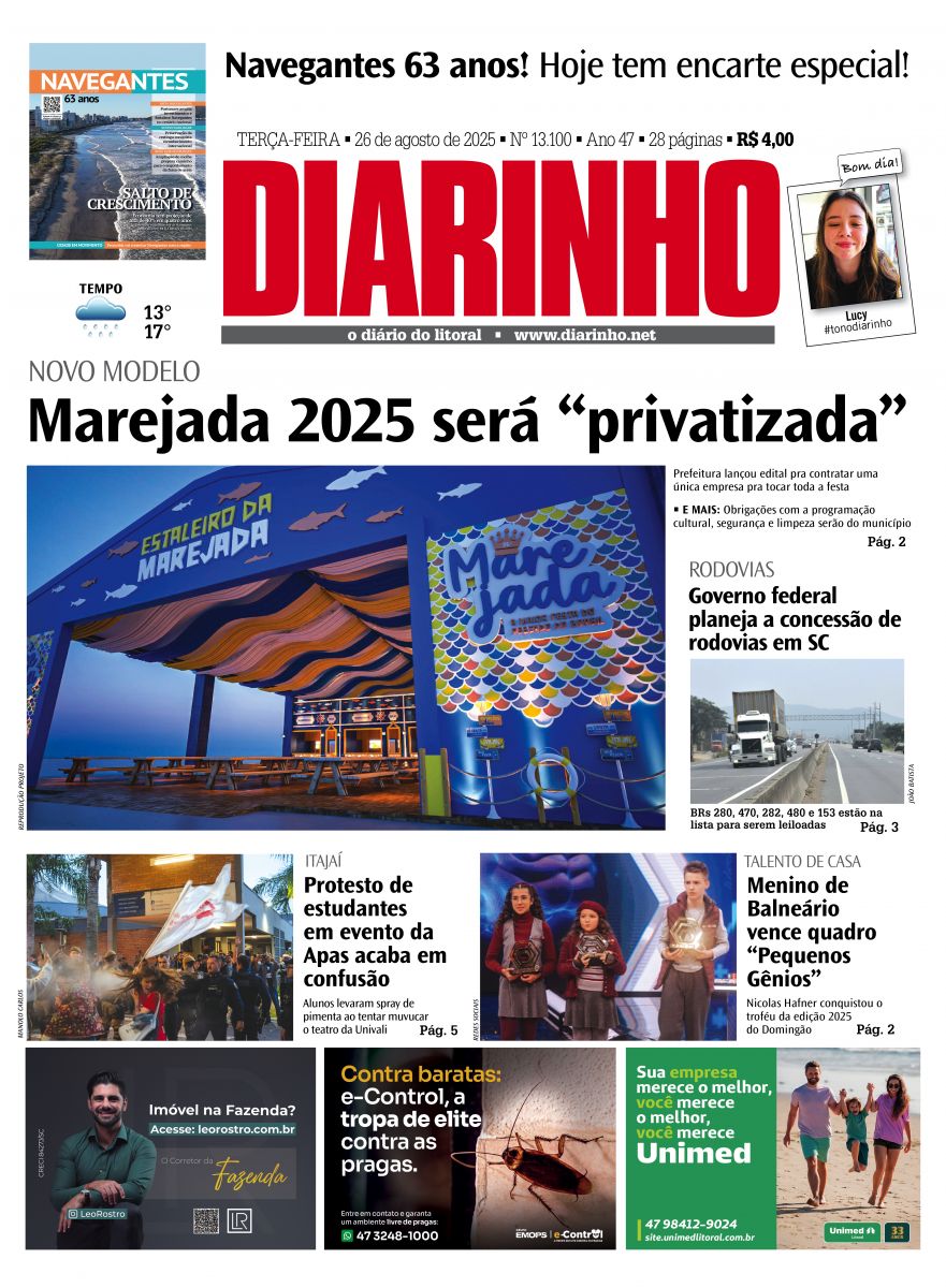 Capa de hoje