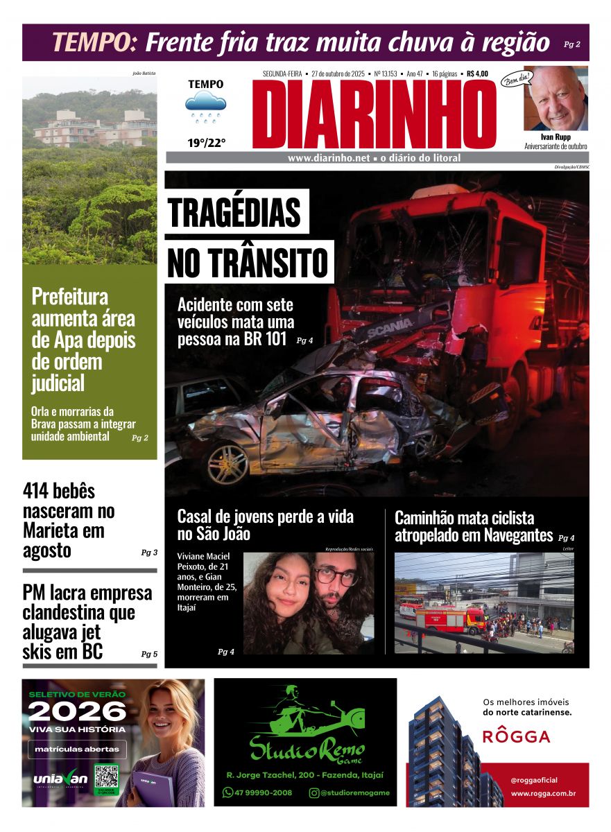 Capa de hoje