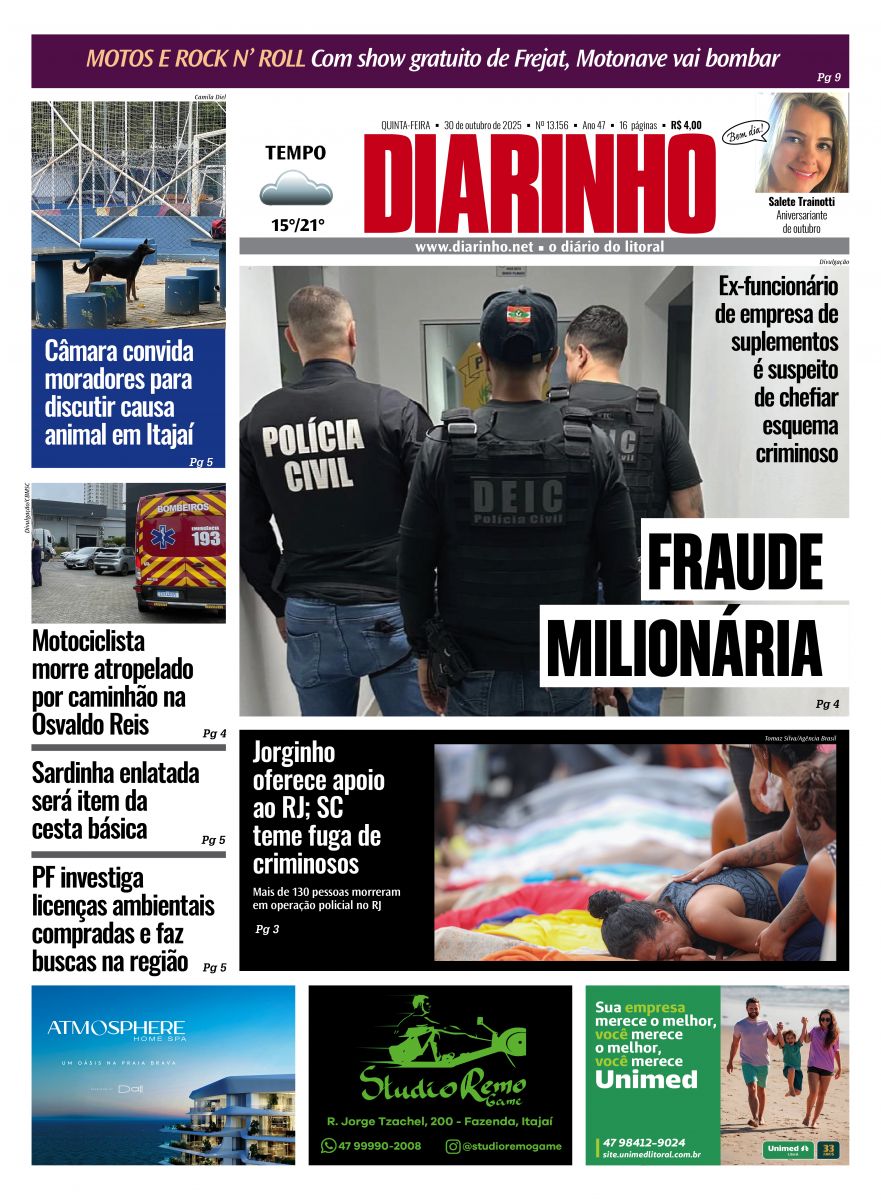 Capa de hoje